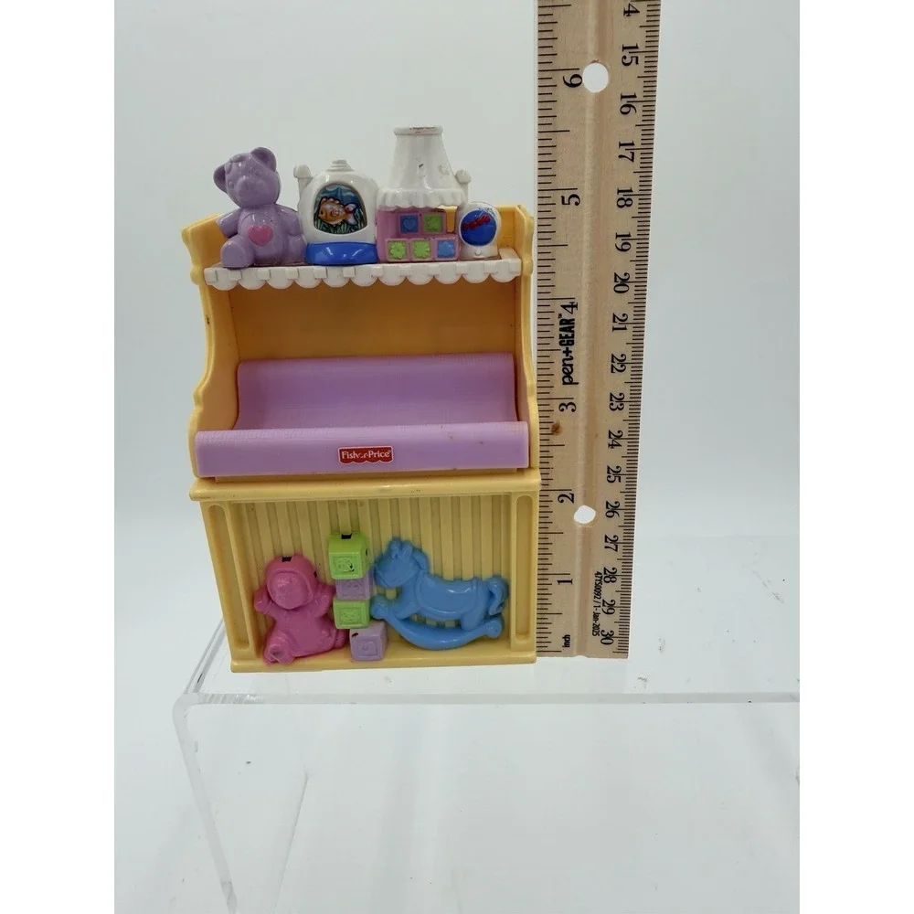 Fisher-Price Loving Family Dollhouse Baby Nursery Changing Table w/ Lights Music - Picture 11 of 14